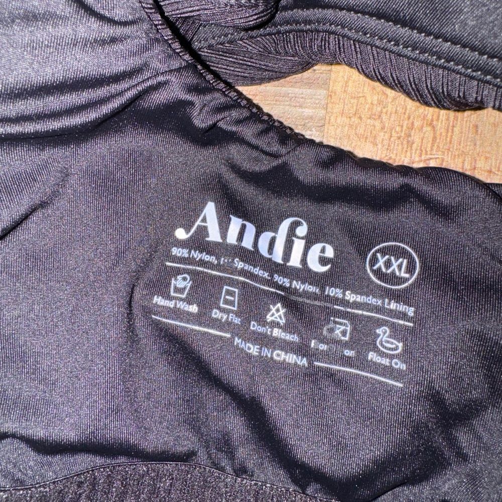 Andie Swim The Maui Rib top size XXL Black NWOT - Picture 7 of 8